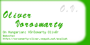 oliver vorosmarty business card